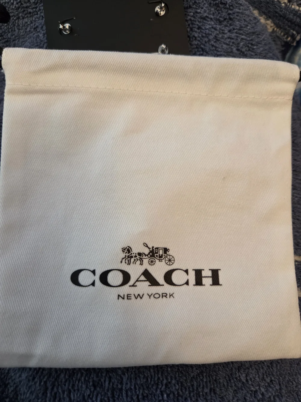 NWT Coach Signature C & Crystal Stud Earring Set 2-Pair Silvertone